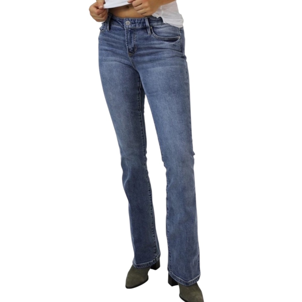 Dear John Jaxtyn High‎ Rise Bootcut Jeans Blue Medium Wash Denim Size 26 NEW